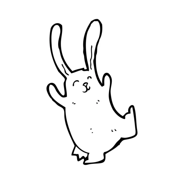 Feliz conejo bailarín — Vector de stock