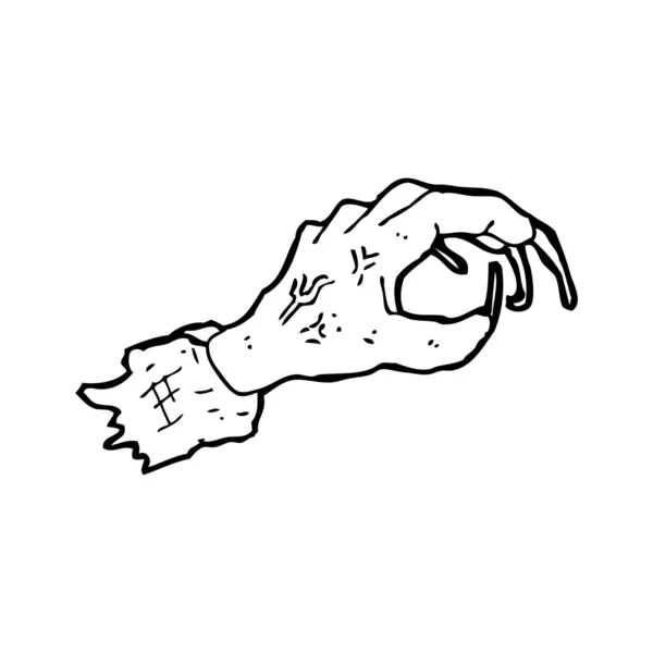 Mano de Zombie — Vector de stock