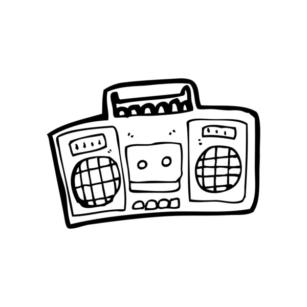 Radio cassette player — Stok Vektör