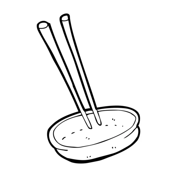 Палочки для еды и чаши — стоковый вектор