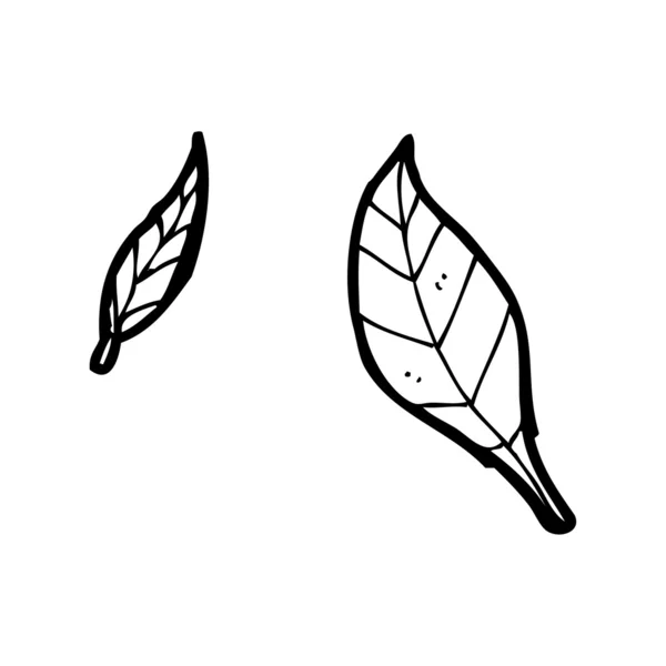 Doodle à feuilles — Image vectorielle