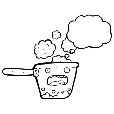 çizgi film sıcak mutfak pan