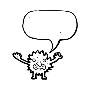 tüylü küçük canavar