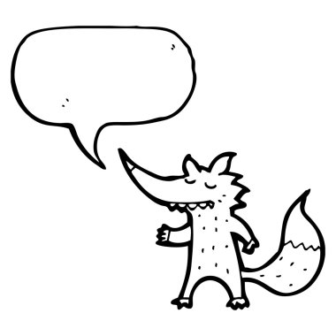 Kurt ile düşünce balonu