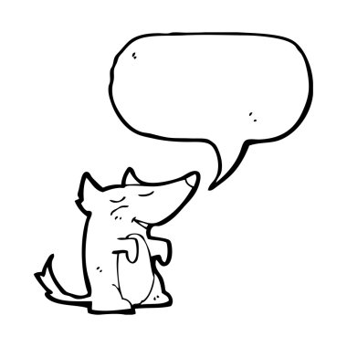 mutlu köpek ile konuşma balonu