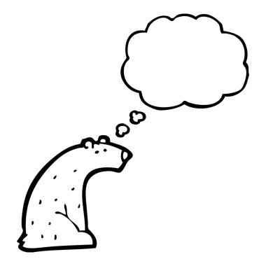 düşünce balonu ile ayı