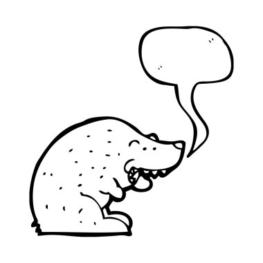 konuşma balonu ile ayı