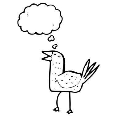 kuş ile düşünce balonu