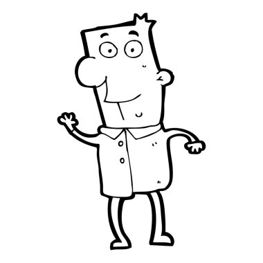 beyaz gömlek sallamak adam