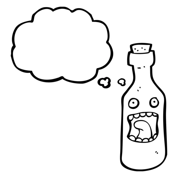 Flaska med pratbubblan — Stock vektor
