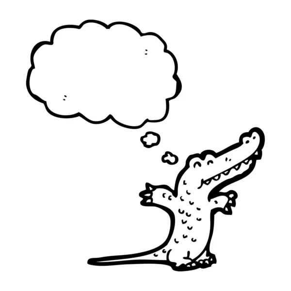 Crocodilo dos desenhos animados — Vetor de Stock
