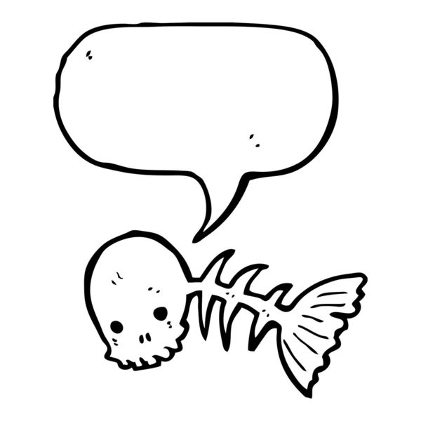 Huesos de pescado esqueleto extraño — Archivo Imágenes Vectoriales