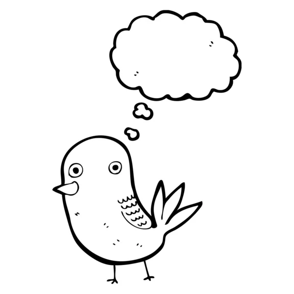 Divertido pájaro mirando fijamente — Vector de stock