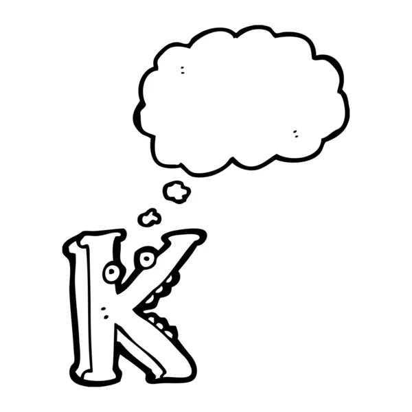 K-kirjain — vektorikuva