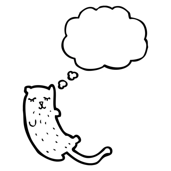Gato soñador — Vector de stock