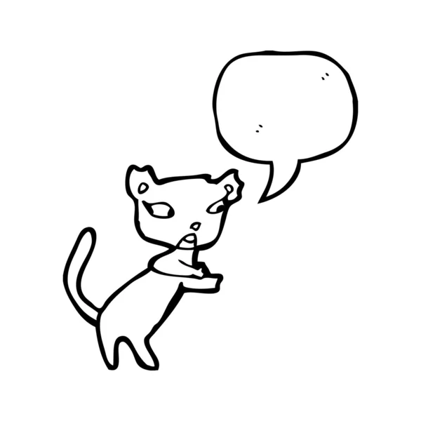 Jolie chatte parlant — Image vectorielle