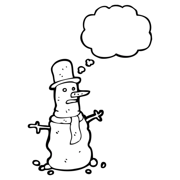 Bonhomme de neige drôle — Image vectorielle