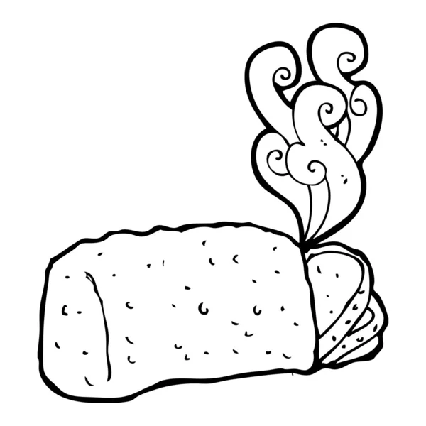 Ångande bröd — Stock vektor