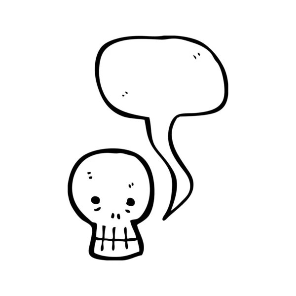 漫画の頭骨 — ストックベクタ