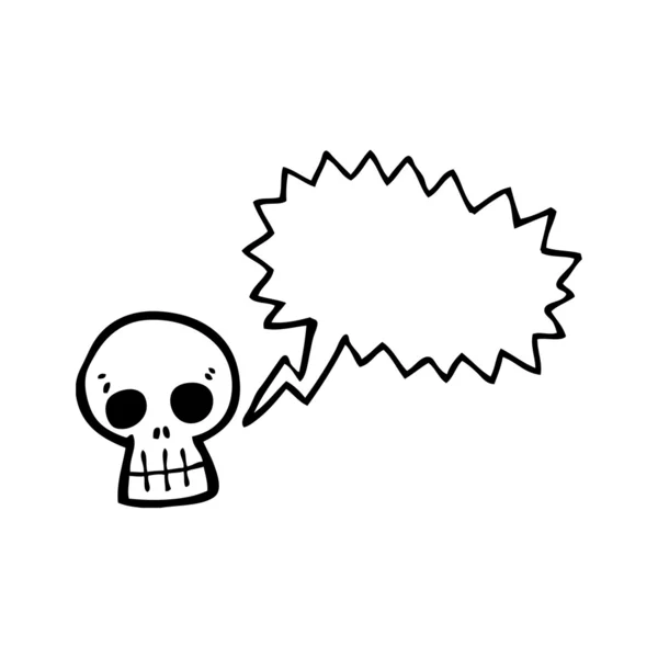 Calavera de dibujos animados — Vector de stock