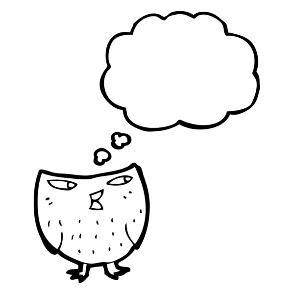 Owl with thought bubble — Stock Vector