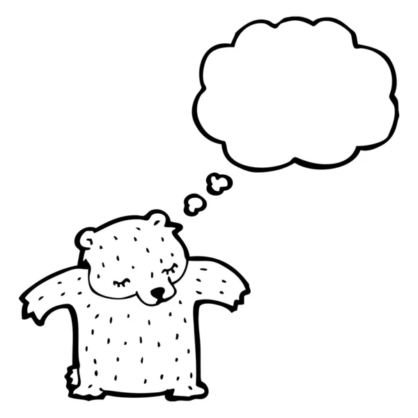 Urso com bolha de pensamento — Vetor de Stock