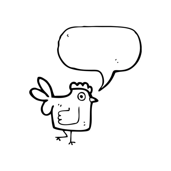 Hen with speech bubble — Stock Vector