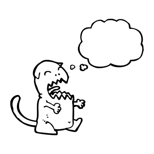 Katze mit Gedankenblase — Stockvektor