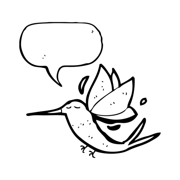 Bird with speech bubble — Stock Vector