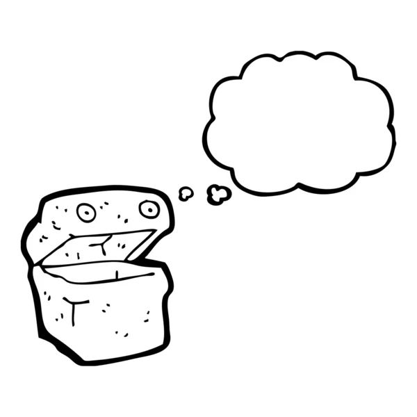Boîte avec bulle de pensée — Image vectorielle