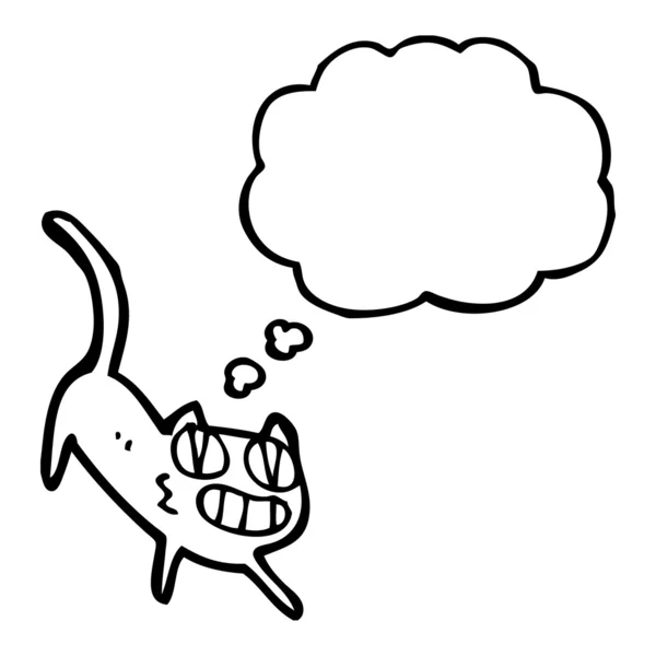 Grappige grijnzende kat — Stockvector