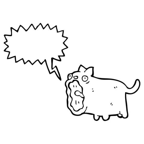 Gato gritando — Vector de stock