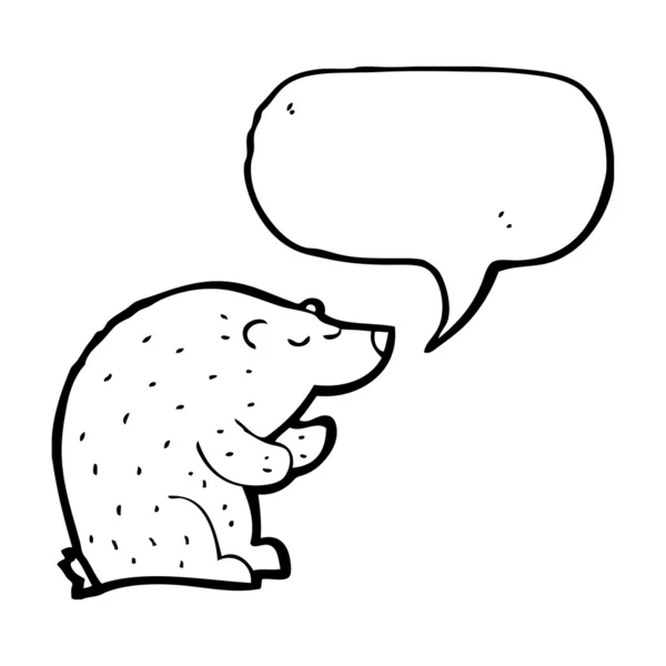 Ведмідь з бульбашкою мовлення — стоковий вектор