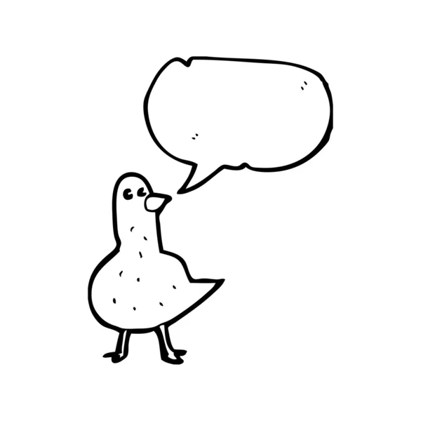 Fågel med pratbubblan — Stock vektor