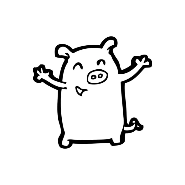 Heureux cochon — Image vectorielle