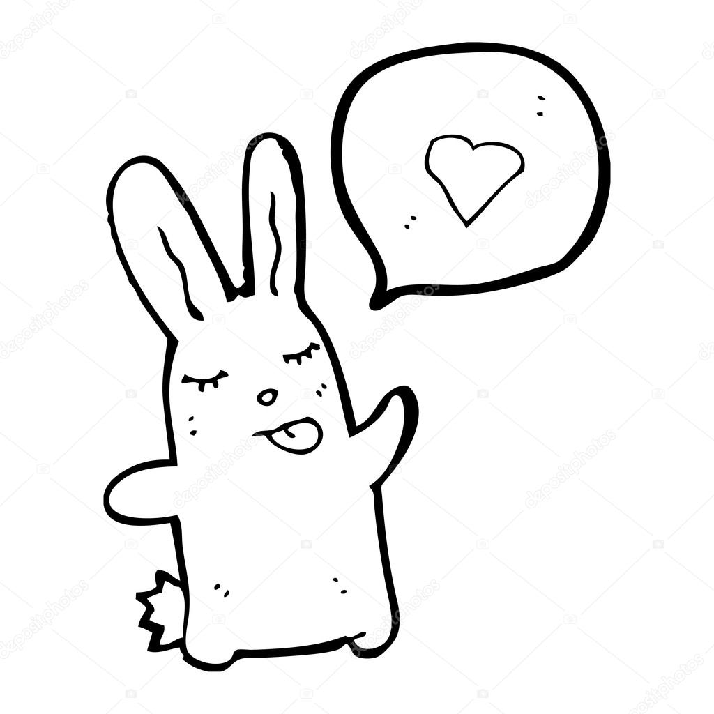 Schattig Konijntje Met Liefde Hart Stockvector C Lineartestpilot 20123211