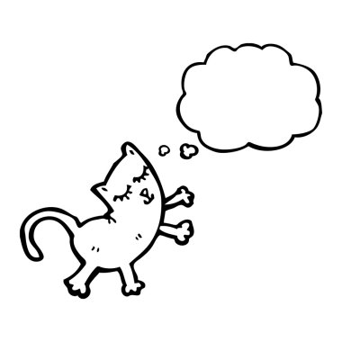 kedi ile düşünce balonu