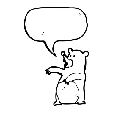 konuşma balonu ile ayı