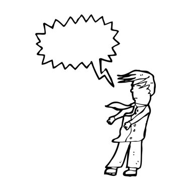 rüzgarda kravatlı adam