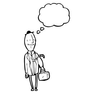 evrak çantası ile işadamı