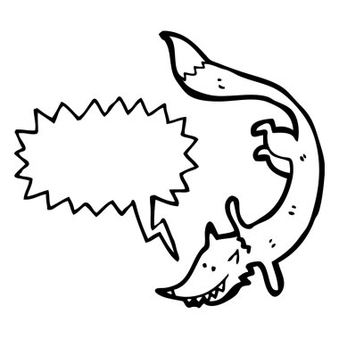 konuşma balonu ile tilki