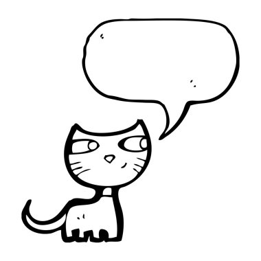 kedi ile konuşma balonu