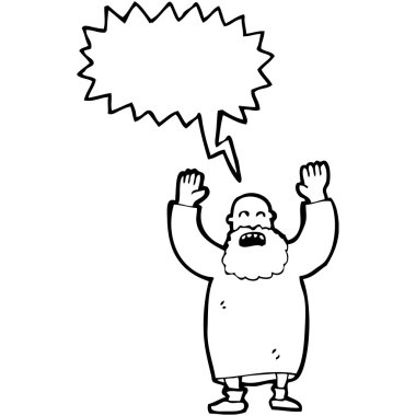 vaaz sakallı adam çizgi film