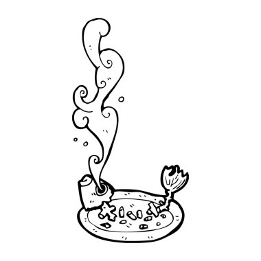 Balık kemikleri plaka üzerinde