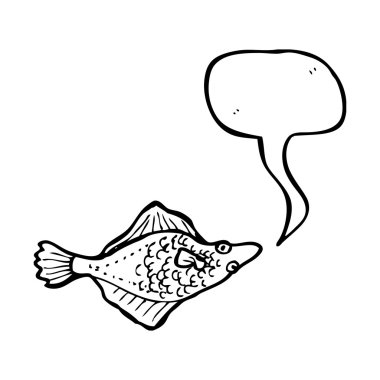 Yassı balık ile konuşma balonu