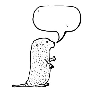 su sıçanı ile konuşma balonu