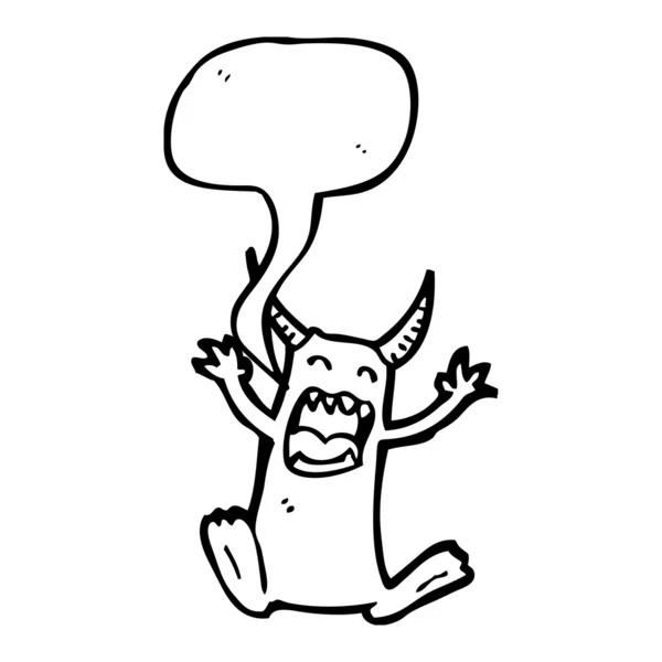 Diablo con burbuja del habla — Archivo Imágenes Vectoriales