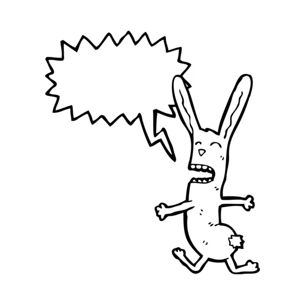 Shouting funny bunny — Stock Vector