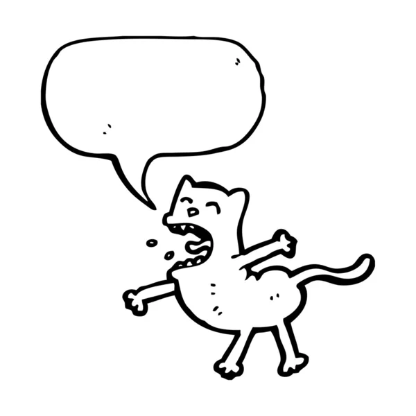 Kat met tekstballon — Stockvector