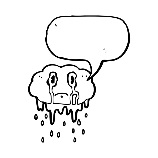 Nube llorando — Vector de stock